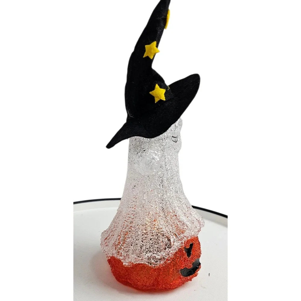 Halloween Ghost Pumpkin Witch Hat Light Up‎ Decoration Figurine